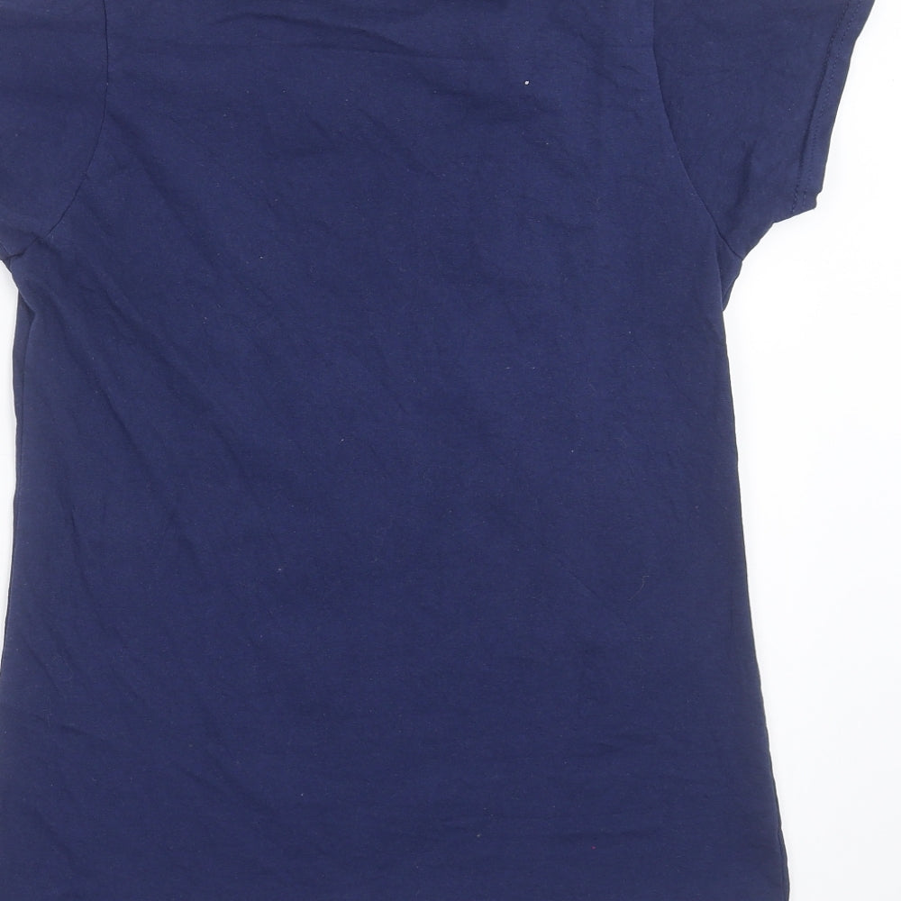 Fruit of the Loom Womens Blue Basic T-Shirt Size S