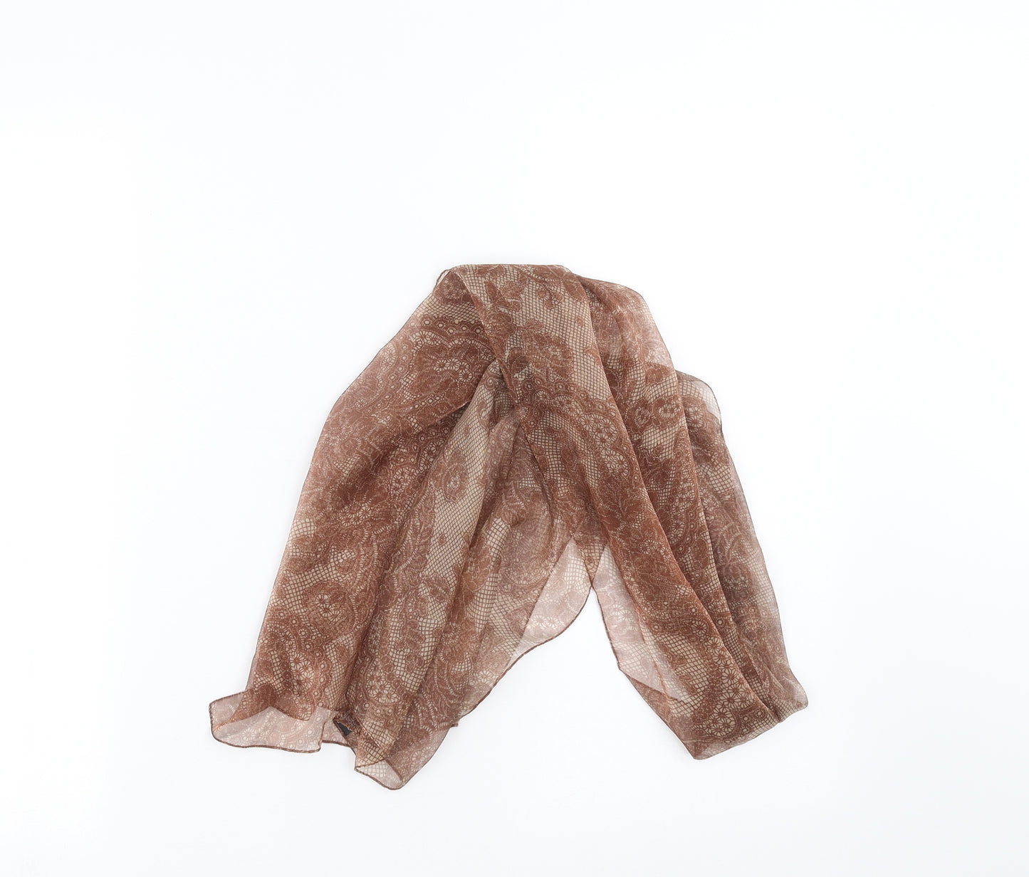 K&G Womens Brown Floral Scarf