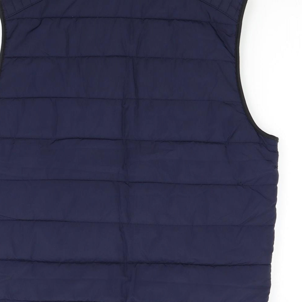 M&S Mens Blue Gilet Waistcoat Size L