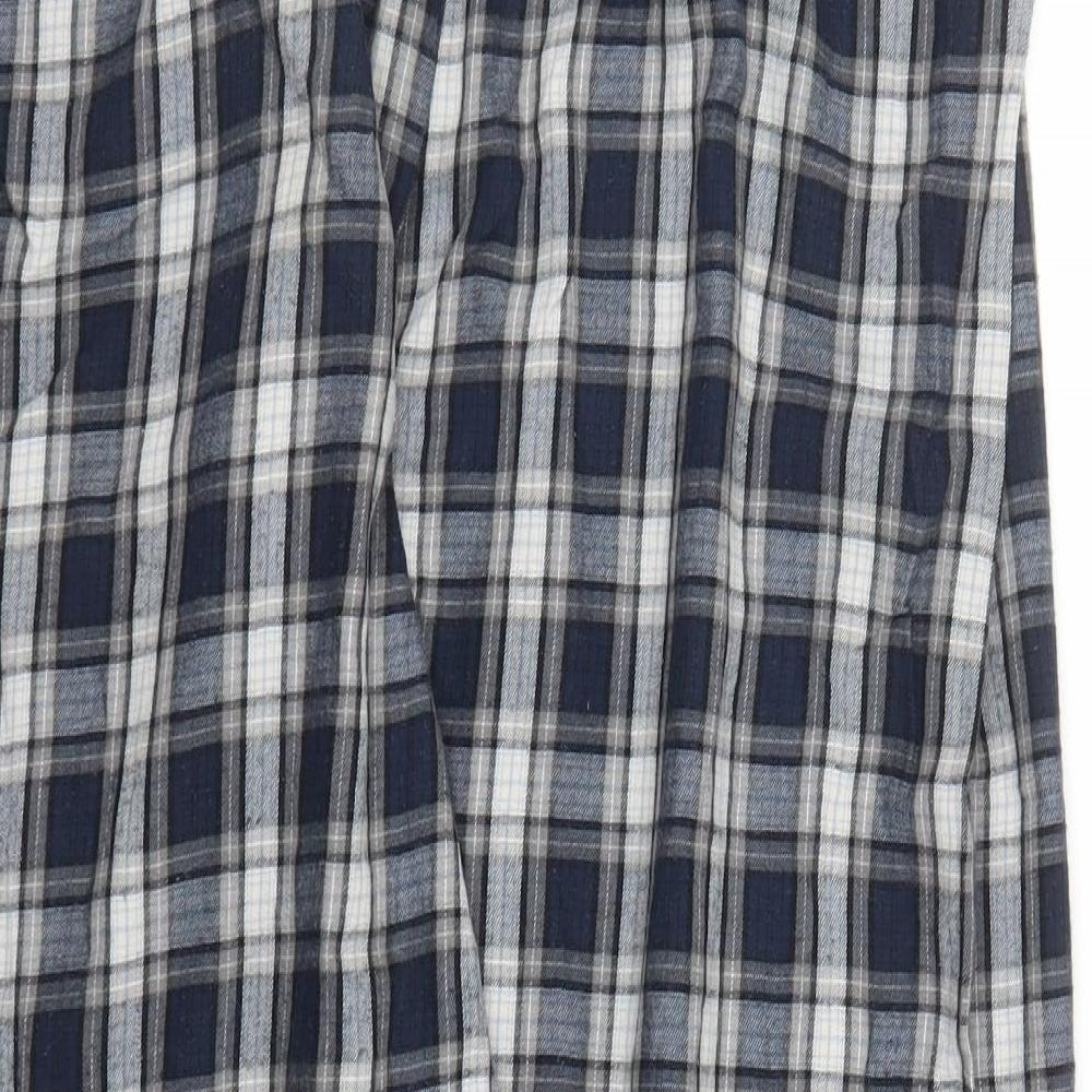George Mens Blue Plaid Pyjama Pants Size XL