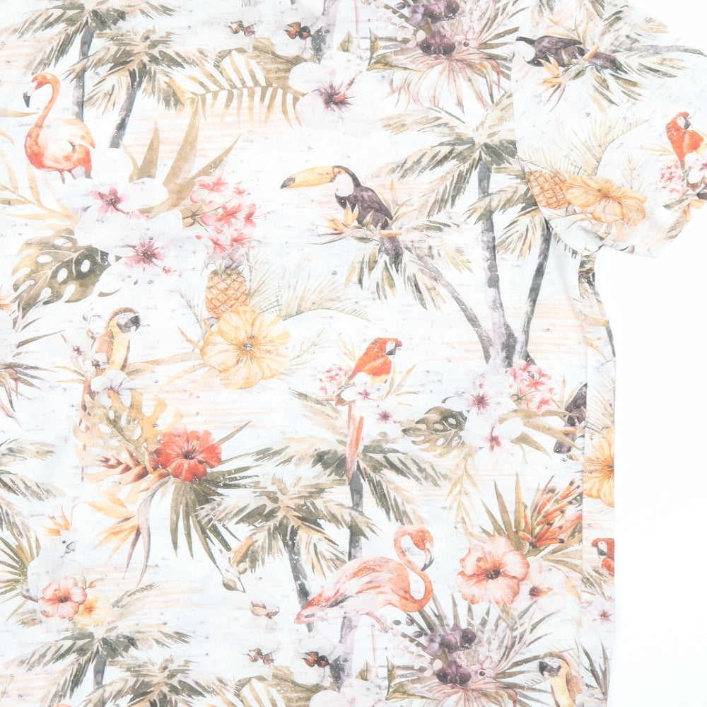Primark Mens Multicoloured Floral T-Shirt Size M