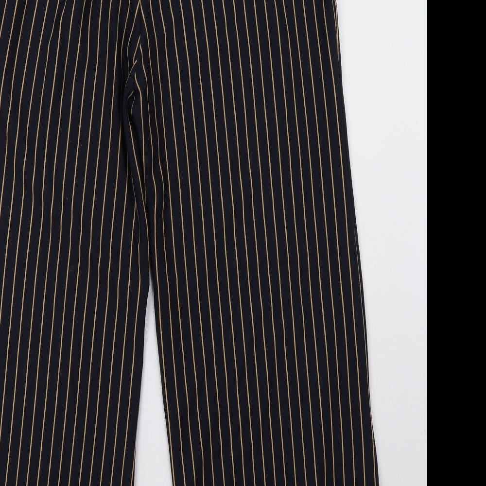 Zara Womens Blue Striped Trousers Size 8 L26 in