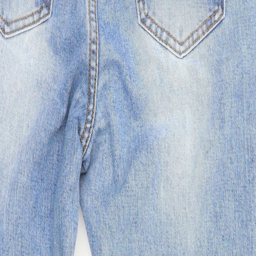 MOMOKROM Womens Blue Straight Jeans Size 8 L24 in