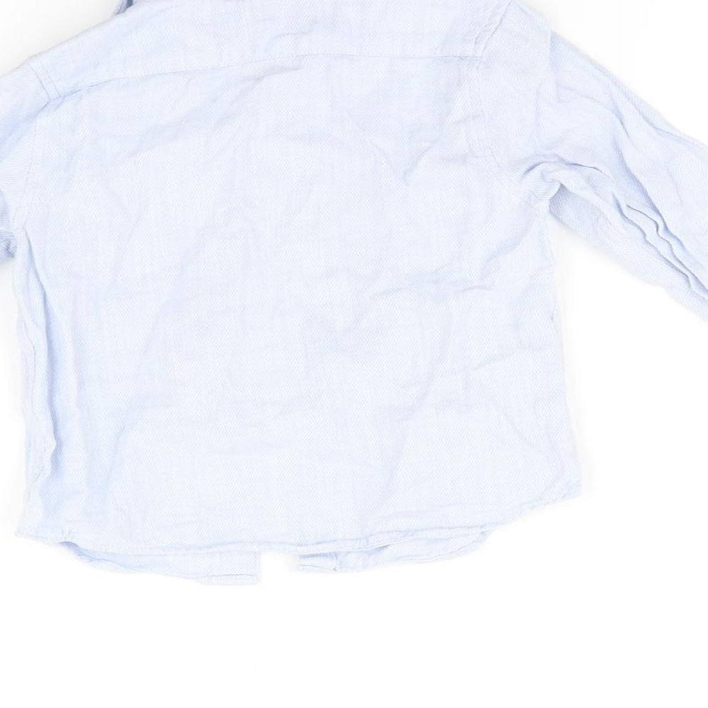 Zara Boys Blue Basic Button-Up Size 2-3 Years