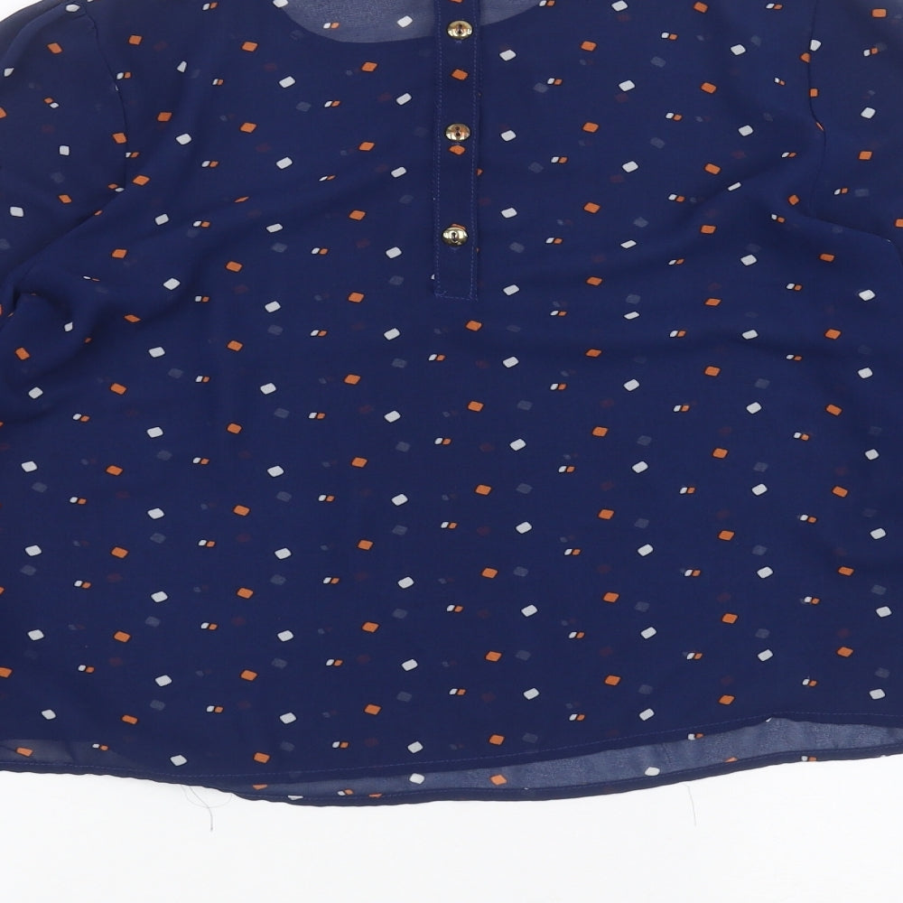 FOREVER 21 Womens Blue Basic Blouse Size S