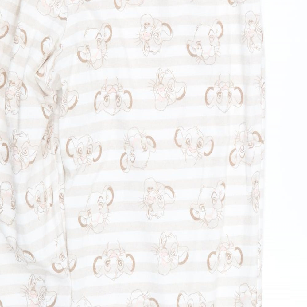 Tesco Womens Beige Geometric Capri Pyjama Set Size S - The Lion King