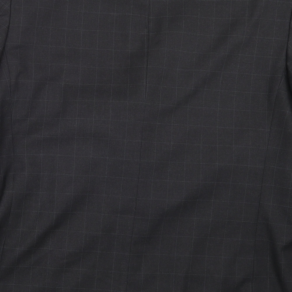 Zantos Mens Grey Check Jacket Suit Jacket Size 42