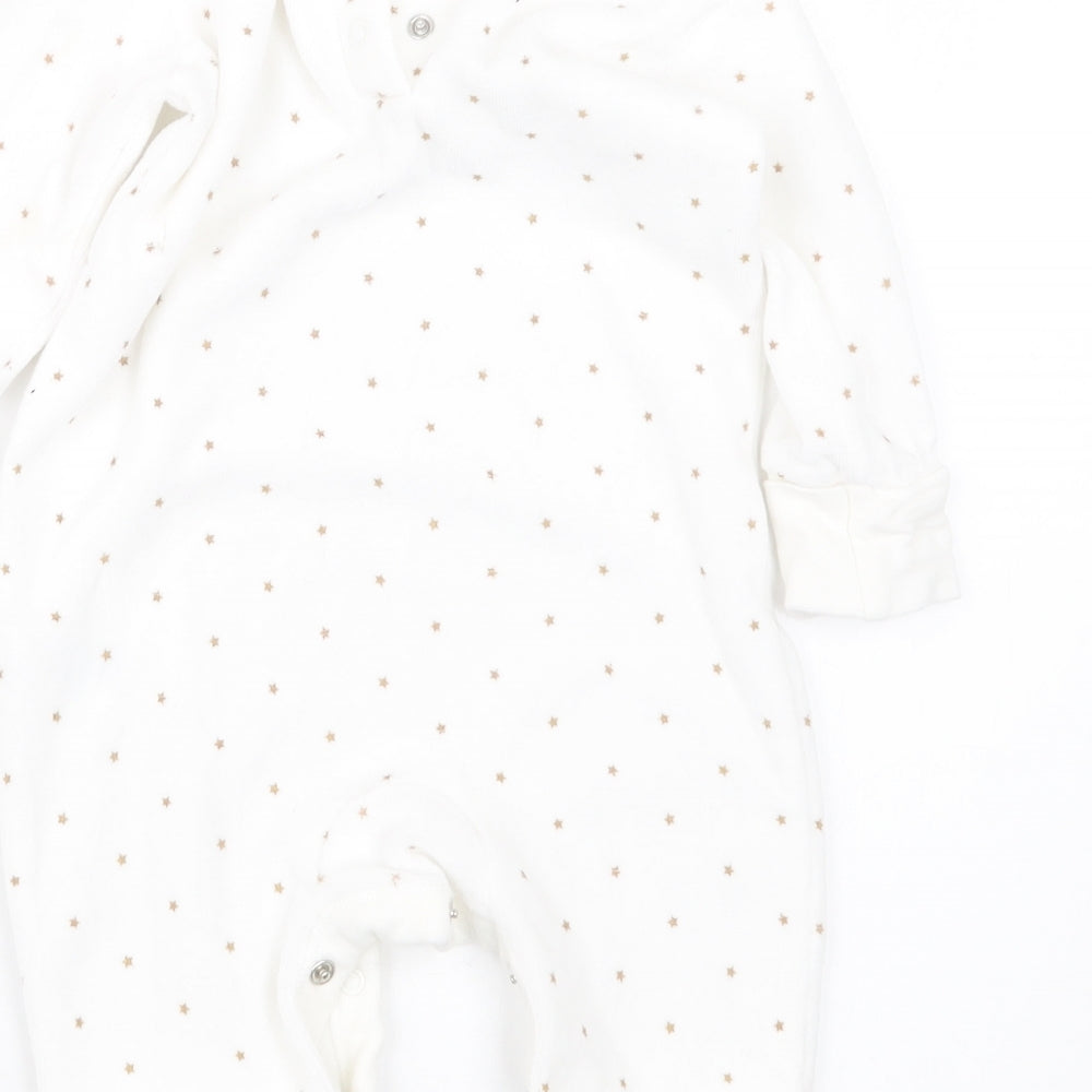 Matalan Girls White Geometric Babydoll One Piece Size 3-6 Months