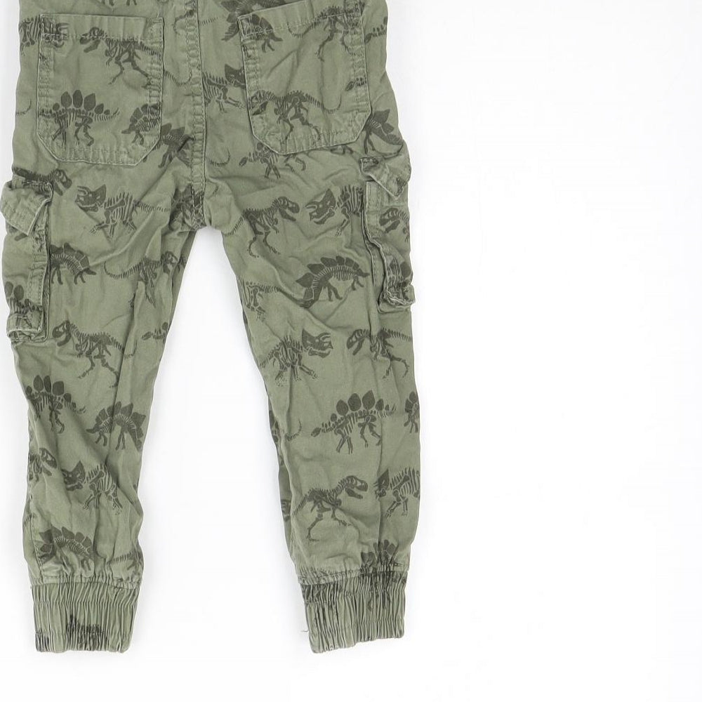 F&F Baby Green Animal Print Jogger Trousers Size 18 Months - Dinosaur