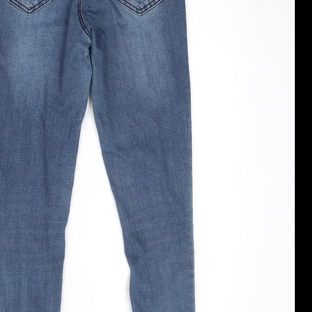 365 Denim Womens Blue Denim Skinny Jeans Size 10 L30 in - Tie Detail