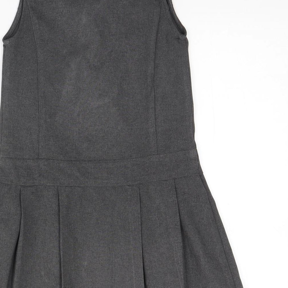 Peacocks Girls Grey Pinafore/Dungaree Dress Size 5 Years - School