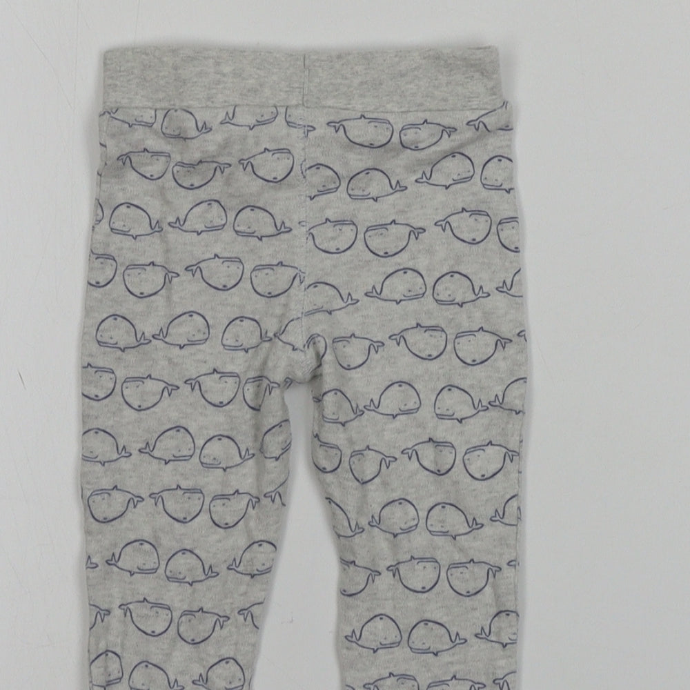 F&F Boys Grey Jogger Trousers Size 6-9 Months