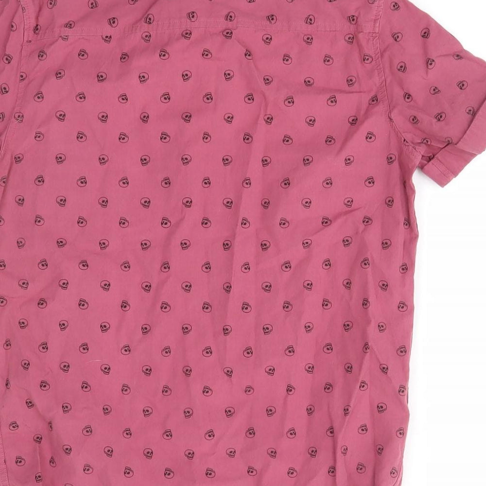 River Island Boys Pink Polka Dot Basic Button-Up Size 10 Years