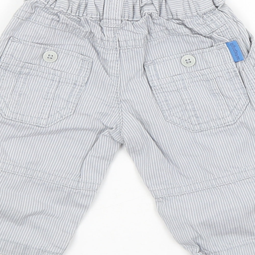 M&S Baby Blue Striped Cargo Trousers Size 0-3 Months