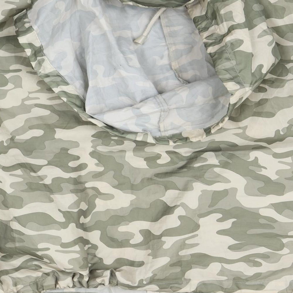 B&C Womens Green Camouflage Rain Coat Coat Size L