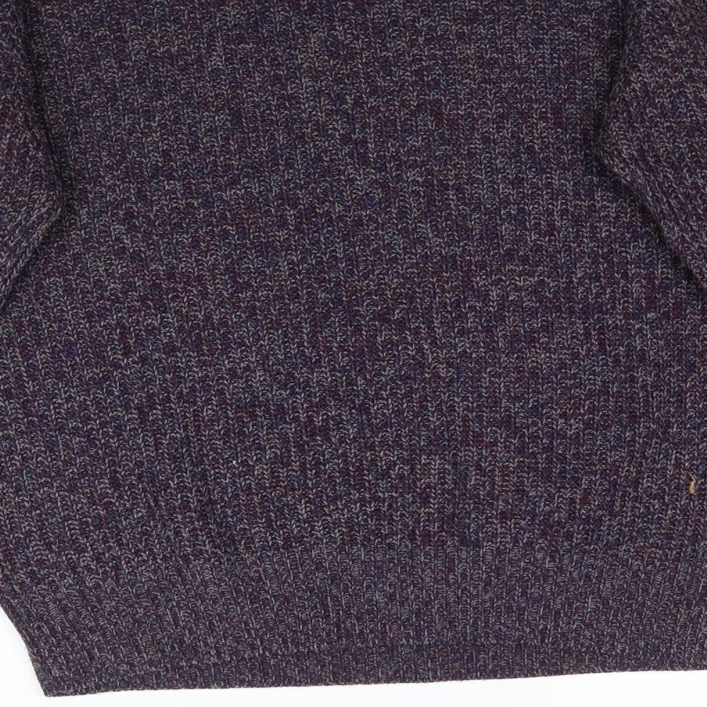Cedar Wood State Womens Purple Knit Pullover Jumper Size L