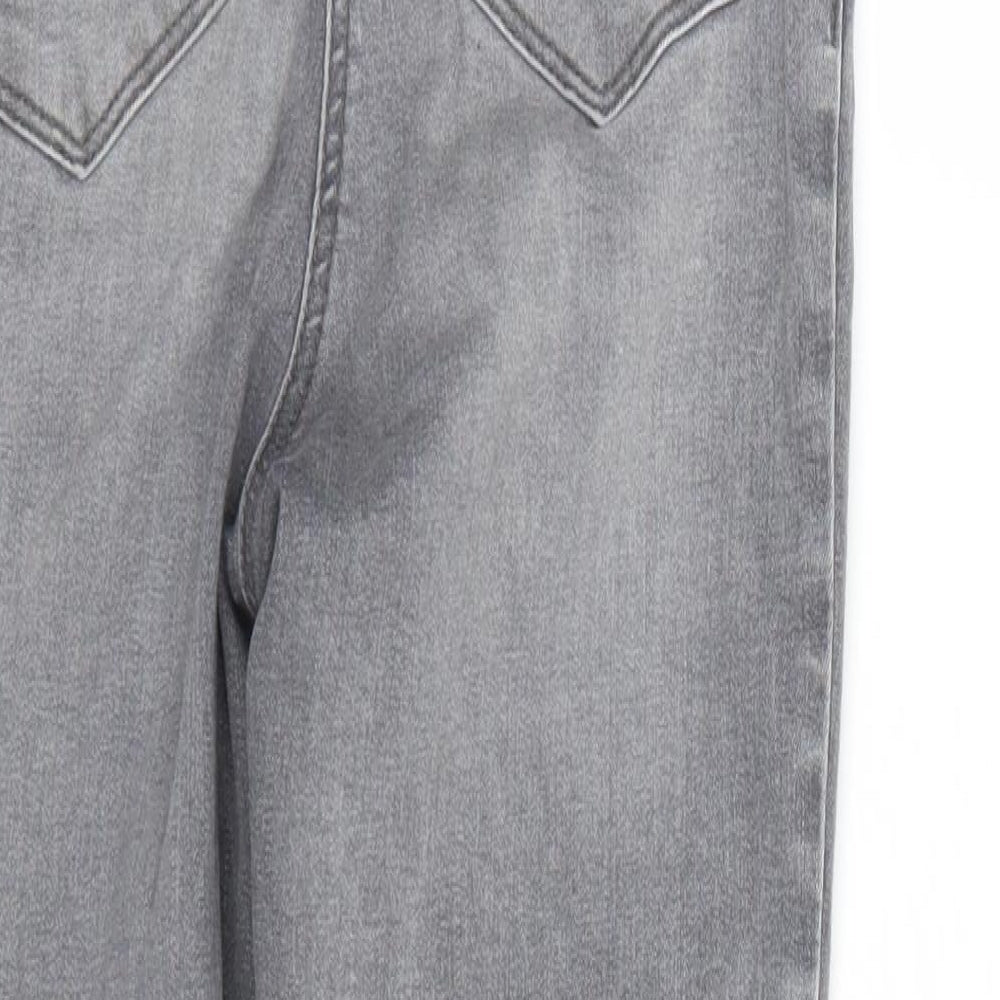 Papaya Womens Grey Denim Skinny Jeans Size 10 L25 in