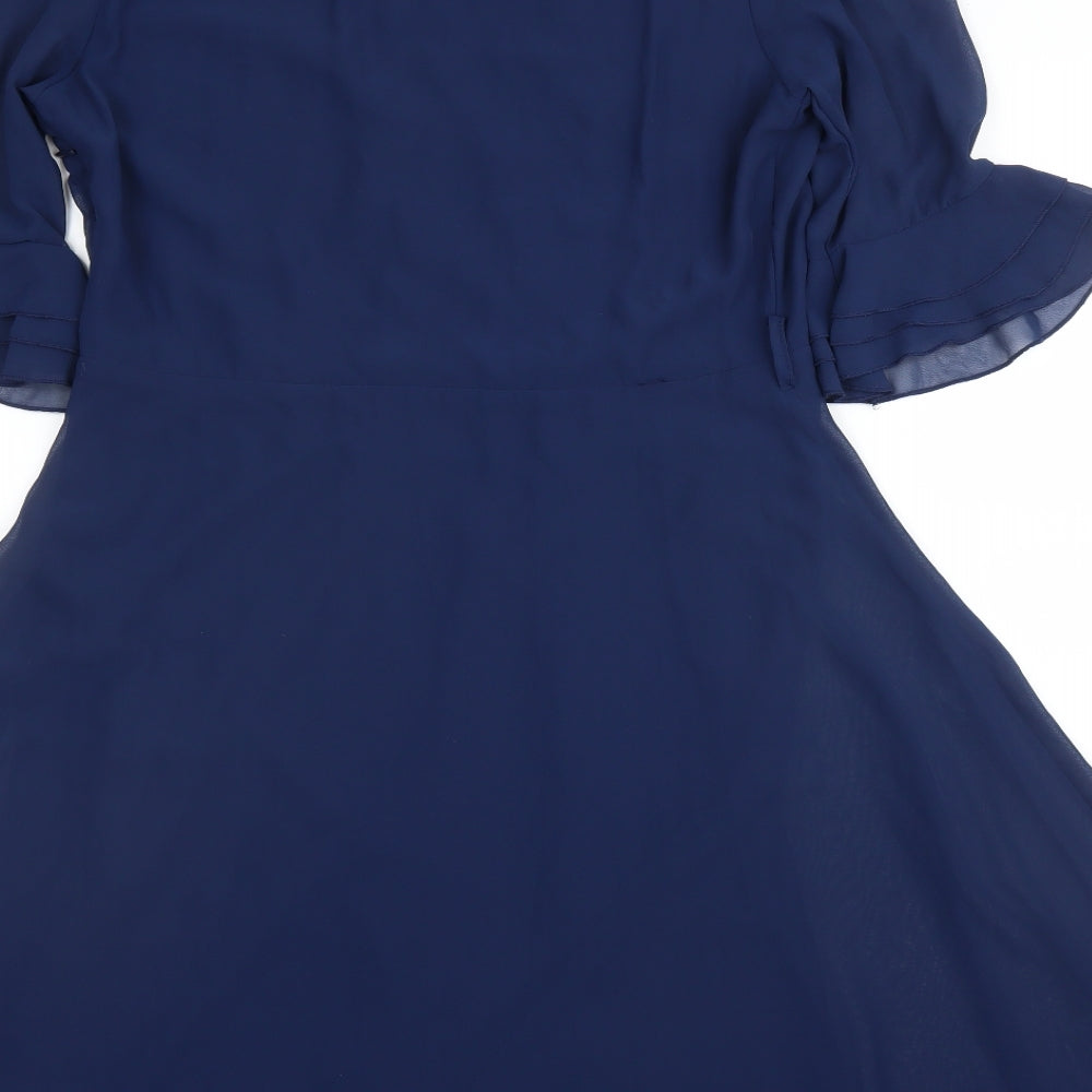 Zibi London Womens Blue Fit & Flare Size 14