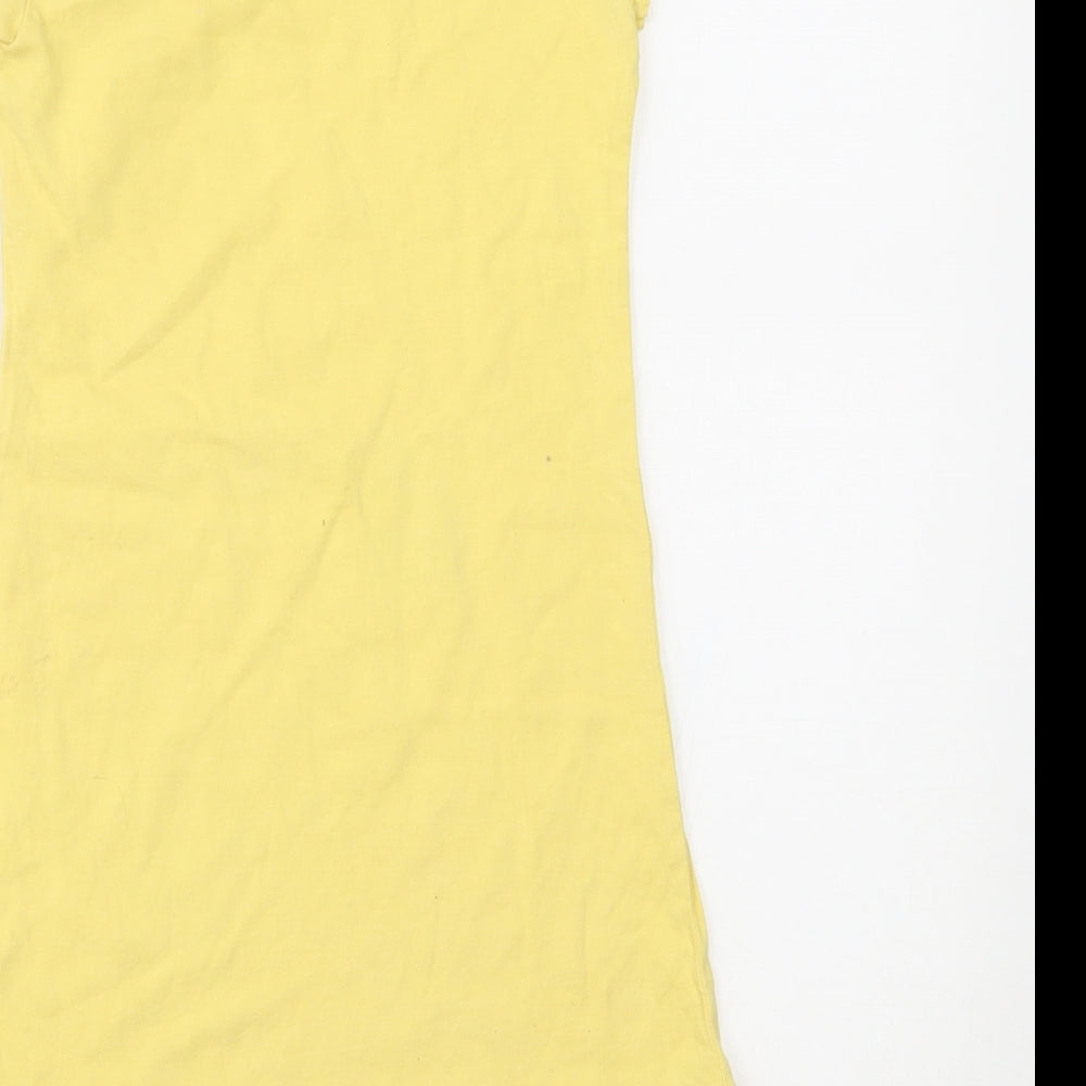 NEXT Girls Yellow Basic T-Shirt Size 4 Years