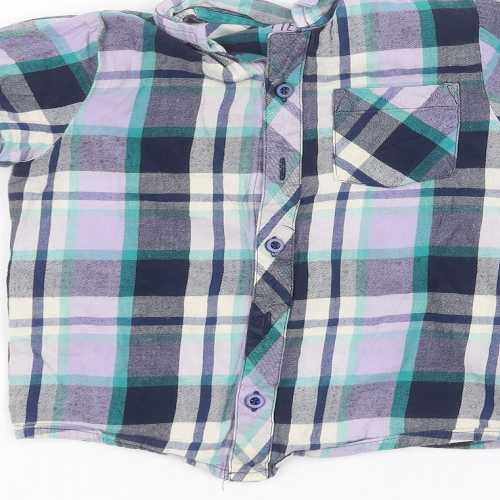 TU Boys Purple Basic Button-Up Size 5-6 Years