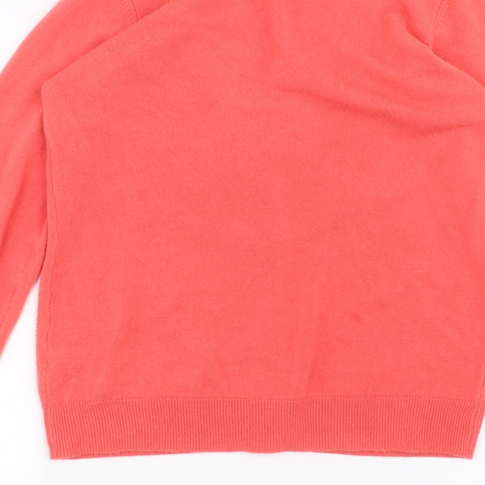 Classic Womens Pink Cardigan Jumper Size L