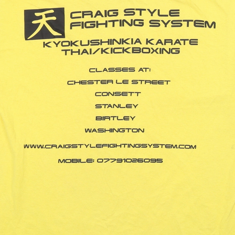 Preworn Mens Yellow T-Shirt Size M