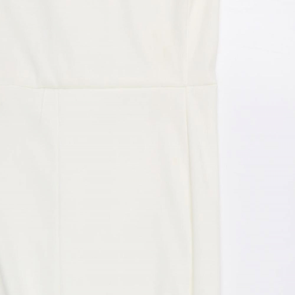Boohoo Womens White Shirt Dress Size 10