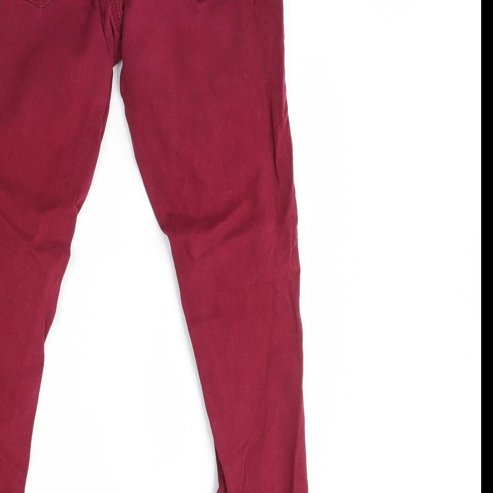 Domaine Womens Pink Denim Skinny Jeans Size S L29 in