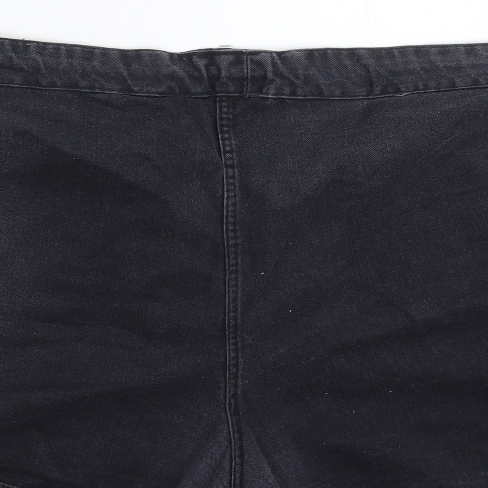Gilbert Womens Black Denim Hot Pants Shorts Size 44 in