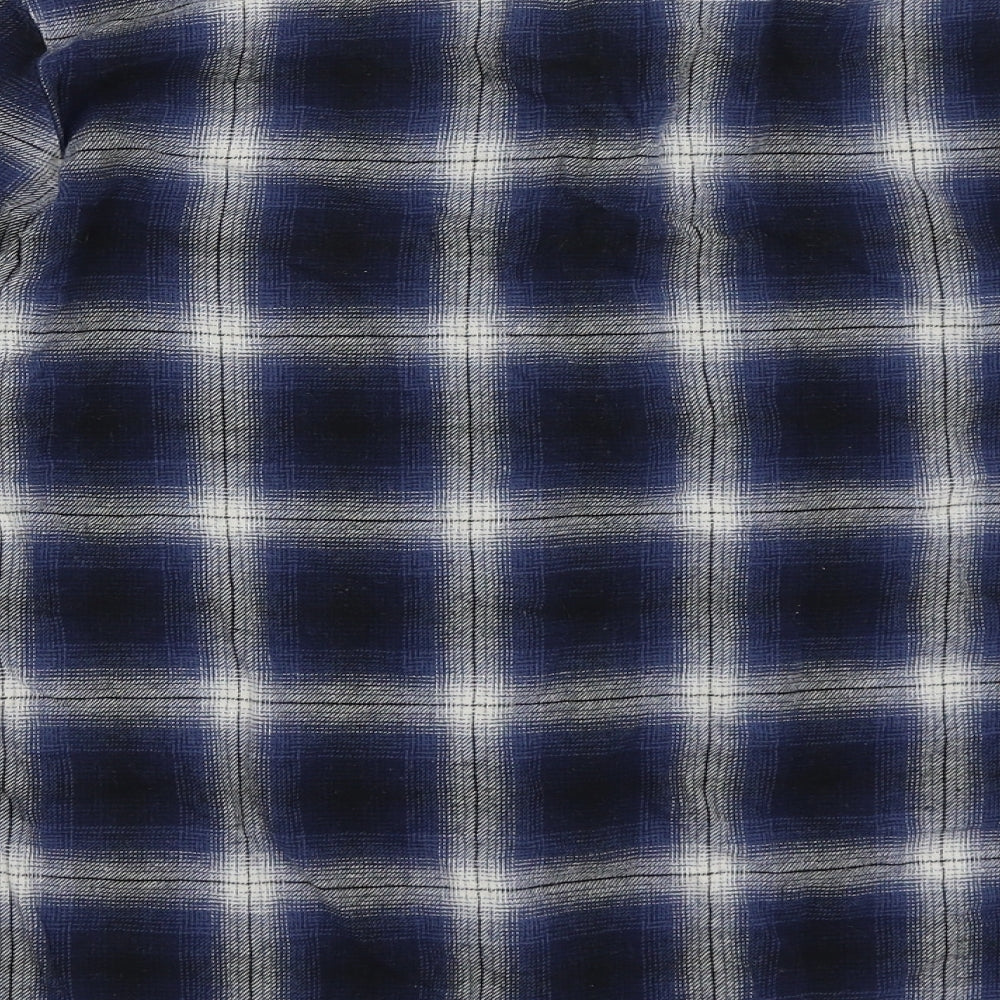Primark Mens Blue Plaid Pyjama Top Size L