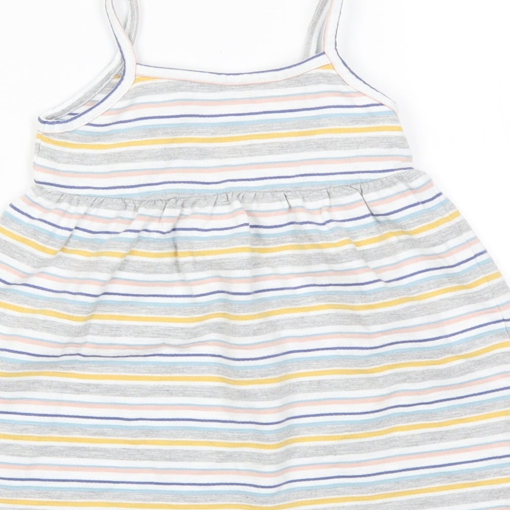 Marks and Spencer Girls Multicoloured Striped Tank Dress Size 18-24 Months