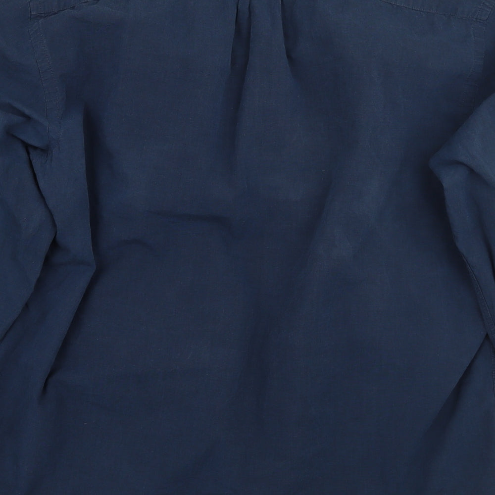 H&M Mens Blue Button-Up Size M