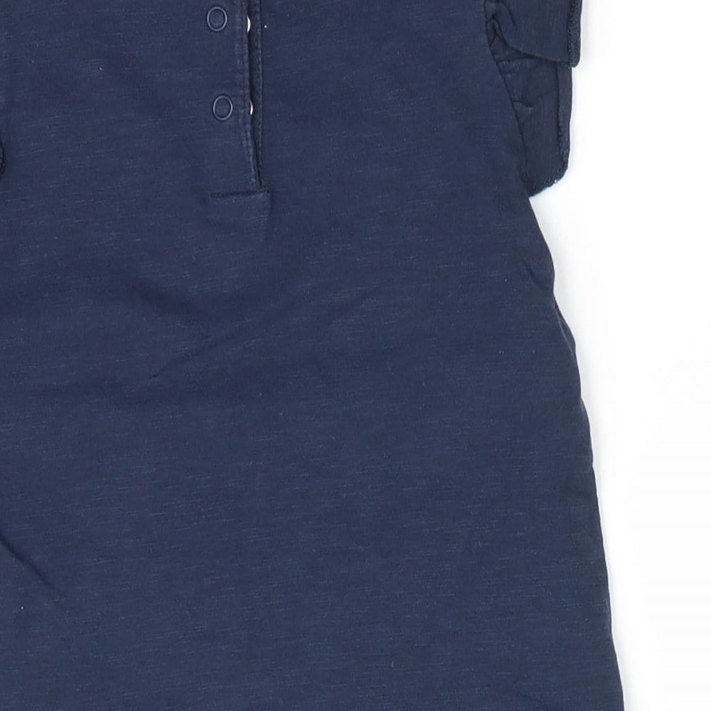 Florence and Fred Girls Blue Floral Basic Casual Size 12-18 Months - Lace details