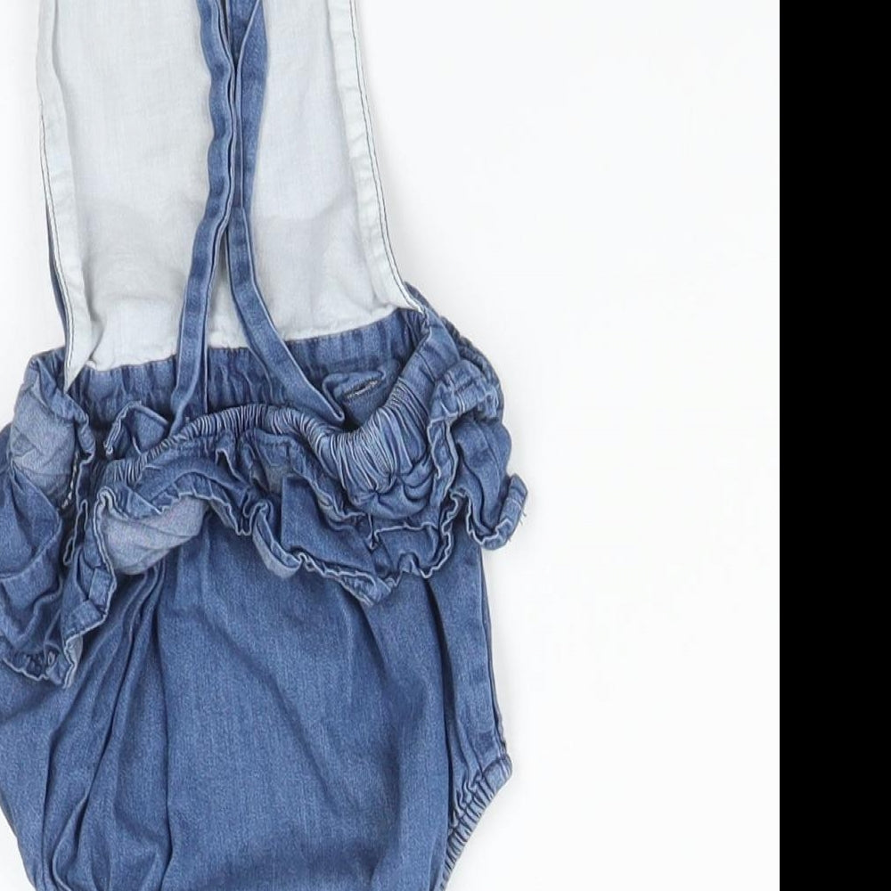 Matalan Girls Blue Dungaree One-Piece Size 12-18 Months