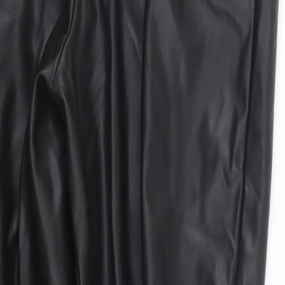 New Look Womens Black Trousers Size 10 L26.5 in