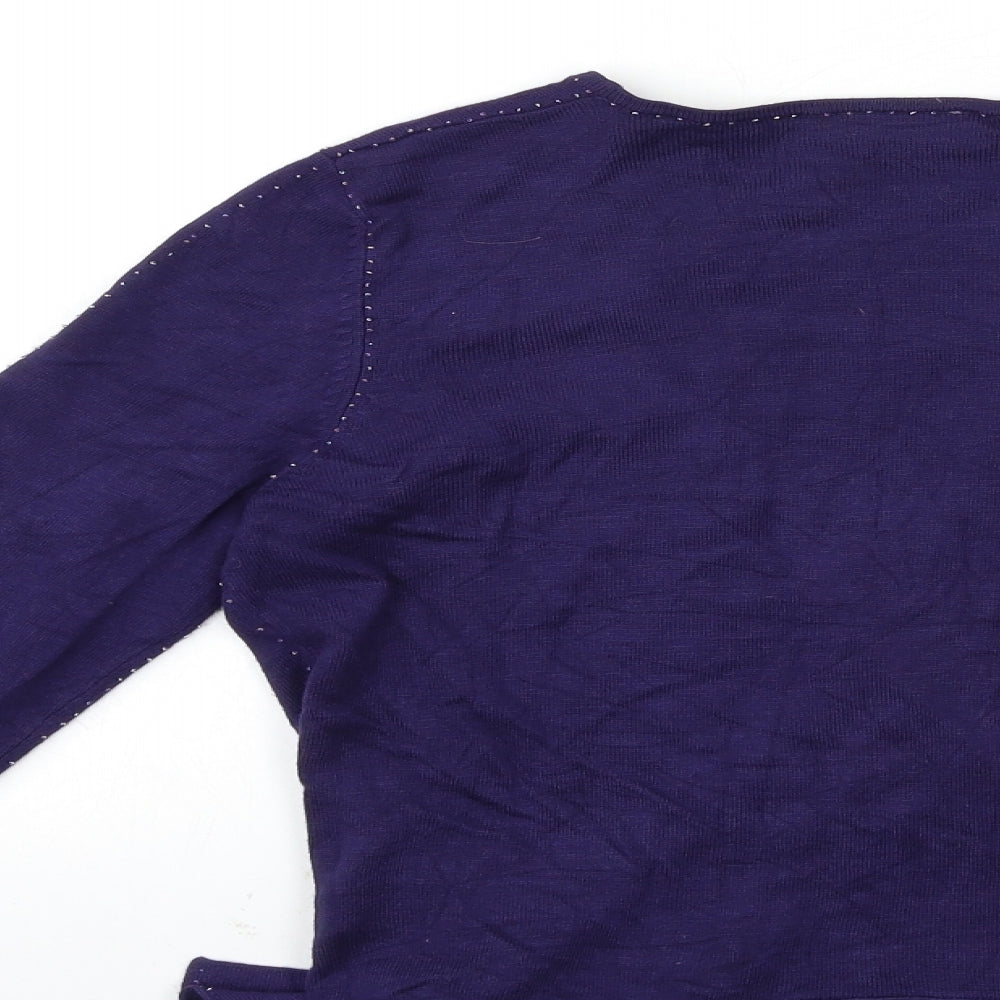 inwear Womens Blue Knit Cardigan Jumper Size M