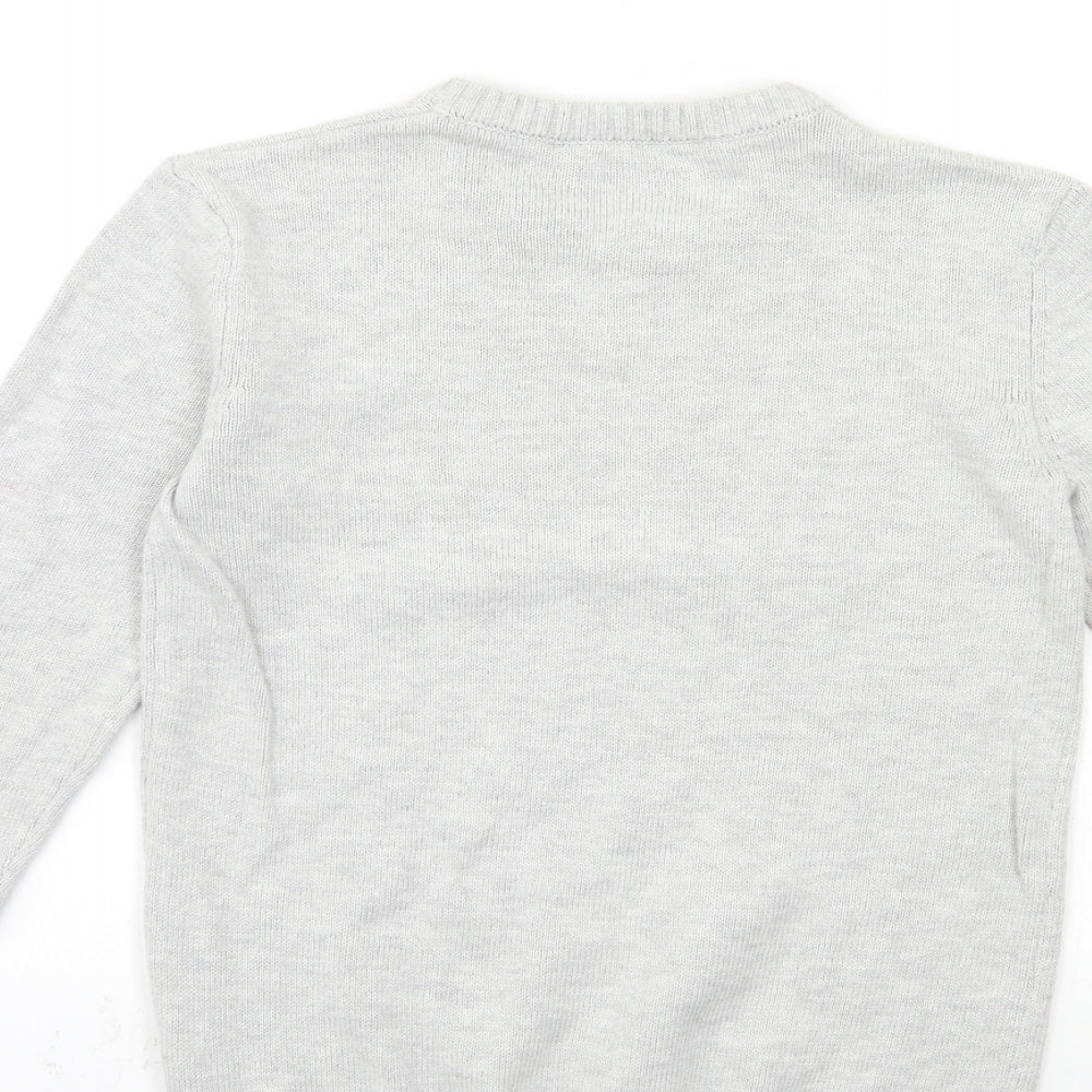 H&M Boys Grey Knit Pullover Jumper Size 11-12 Years - christmas jumper