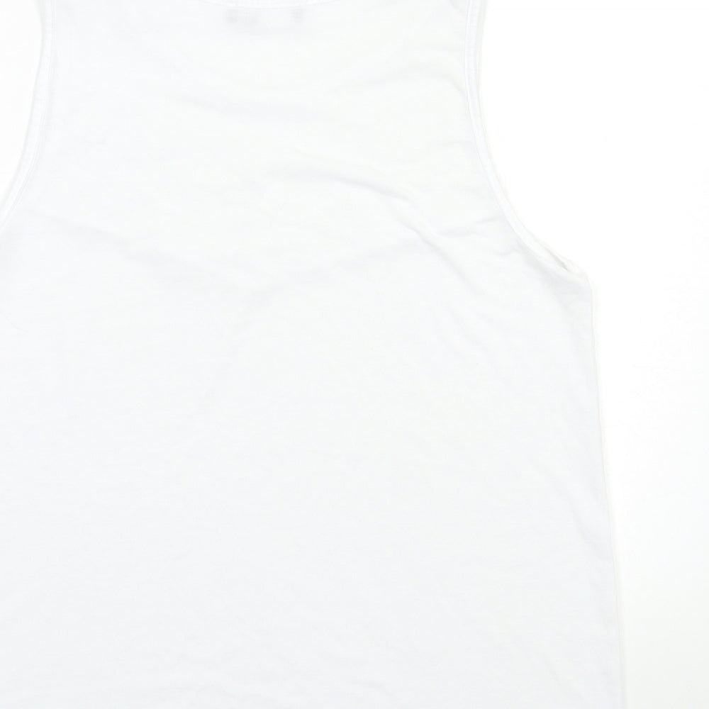 Primark Womens White Basic Tank Size L