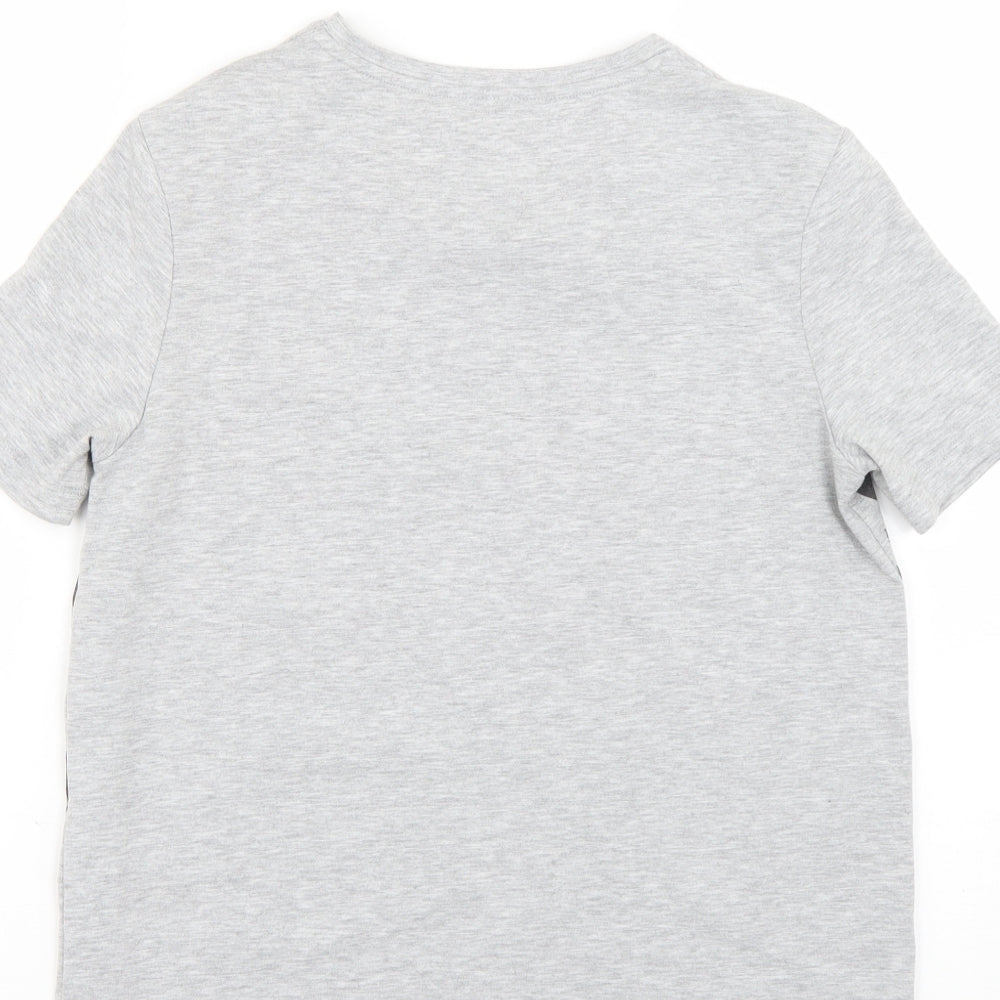 TU Womens Grey Animal Print Basic T-Shirt Size 8