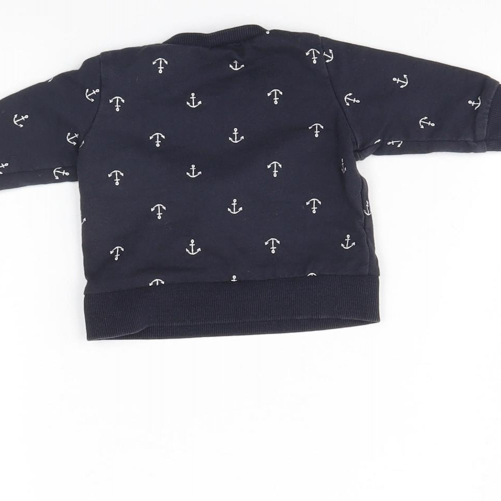 H&M Baby Blue Spotted Pullover Jumper Size 0-3 Months - Up to 1 month