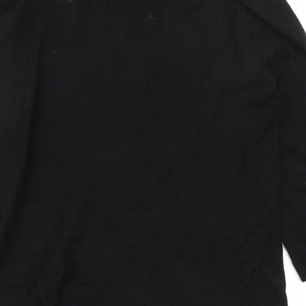 Papaya Womens Black Basic T-Shirt Size 10