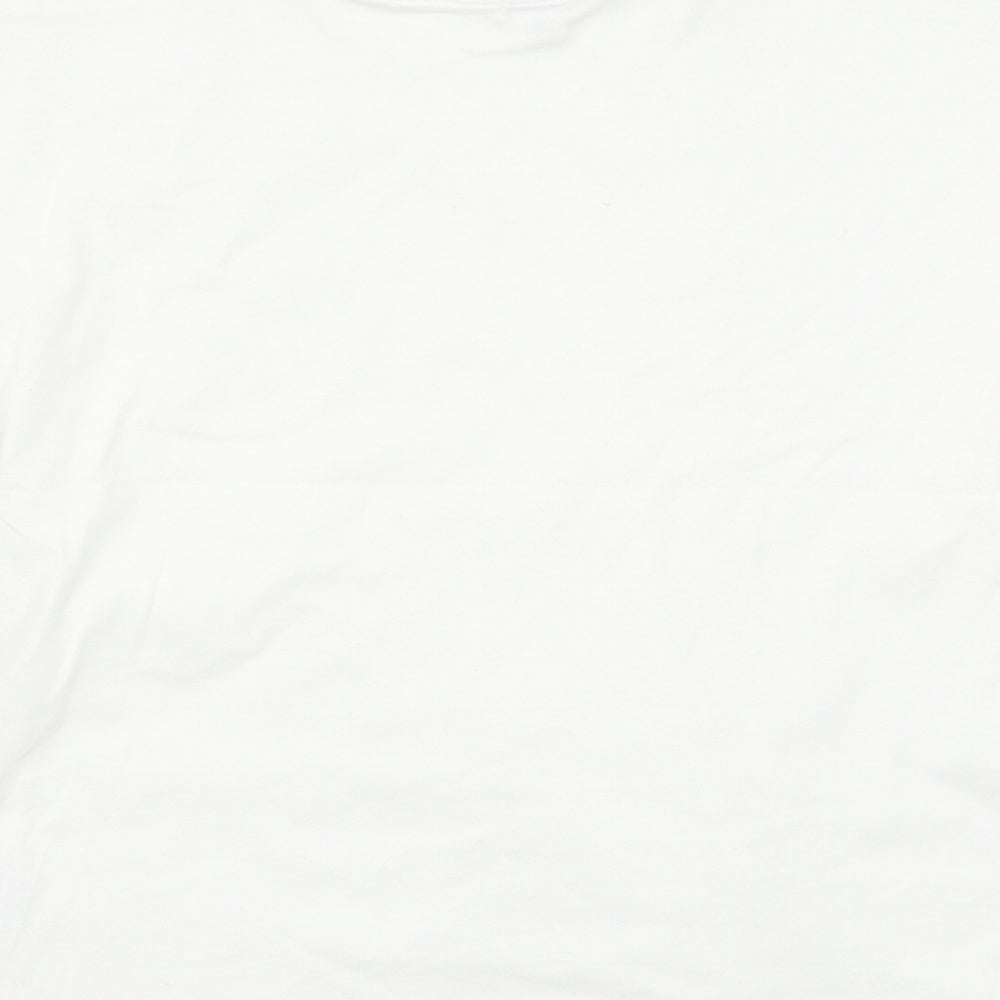River Island Girls White Basic T-Shirt Size 9-10 Years