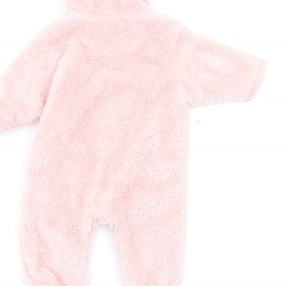 NEXT Girls Pink Basic Coat Coat Size 3-6 Months - all in one