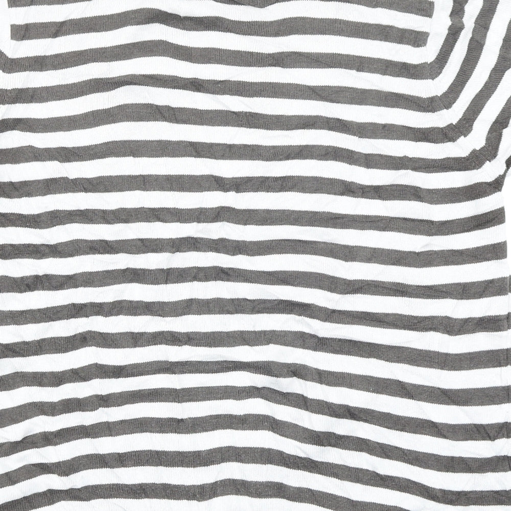 NEXT Womens Multicoloured Striped Basic T-Shirt Size M