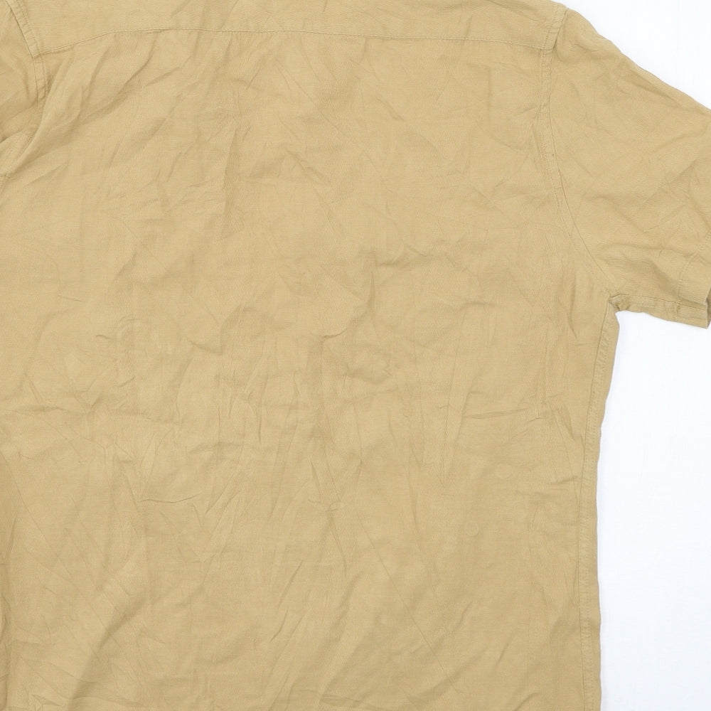 Topman Mens Beige Button-Up Size M