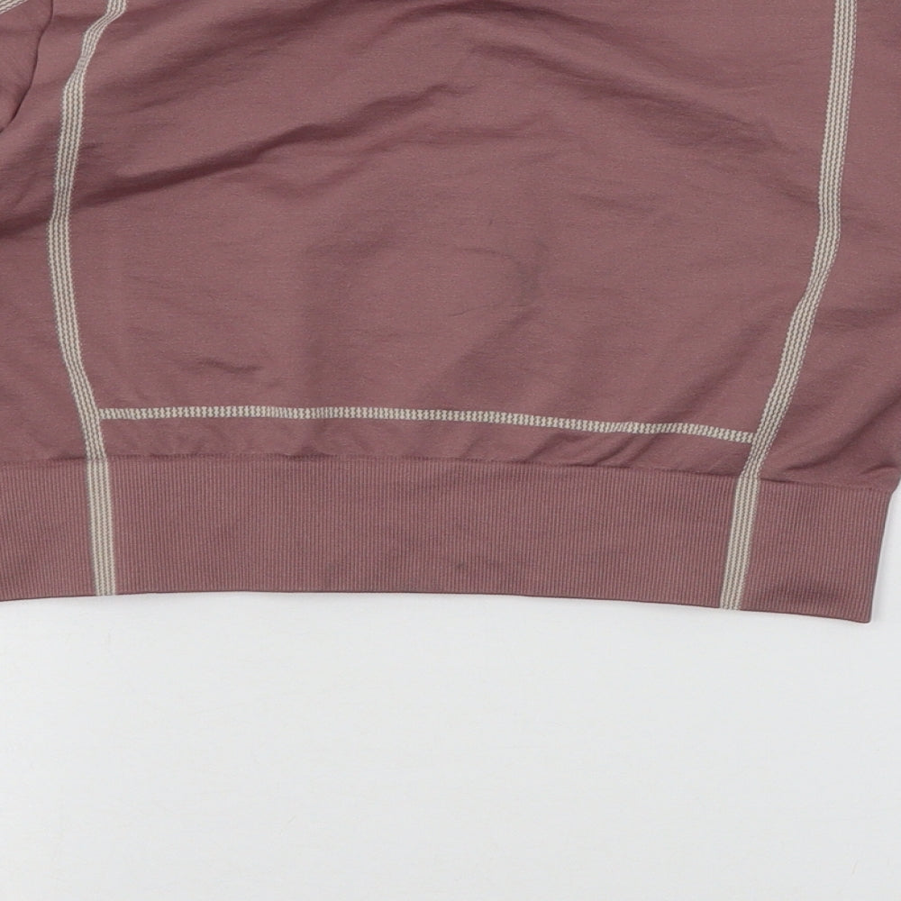 PRETTYLITTLETHING Womens Purple Geometric Jersey Basic T-Shirt Size M