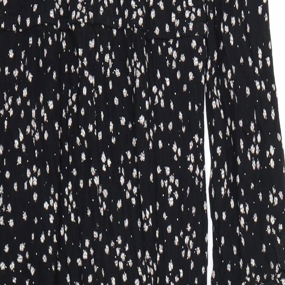 NEXT Girls Black Floral Bodysuit One-Piece Size 15 Years