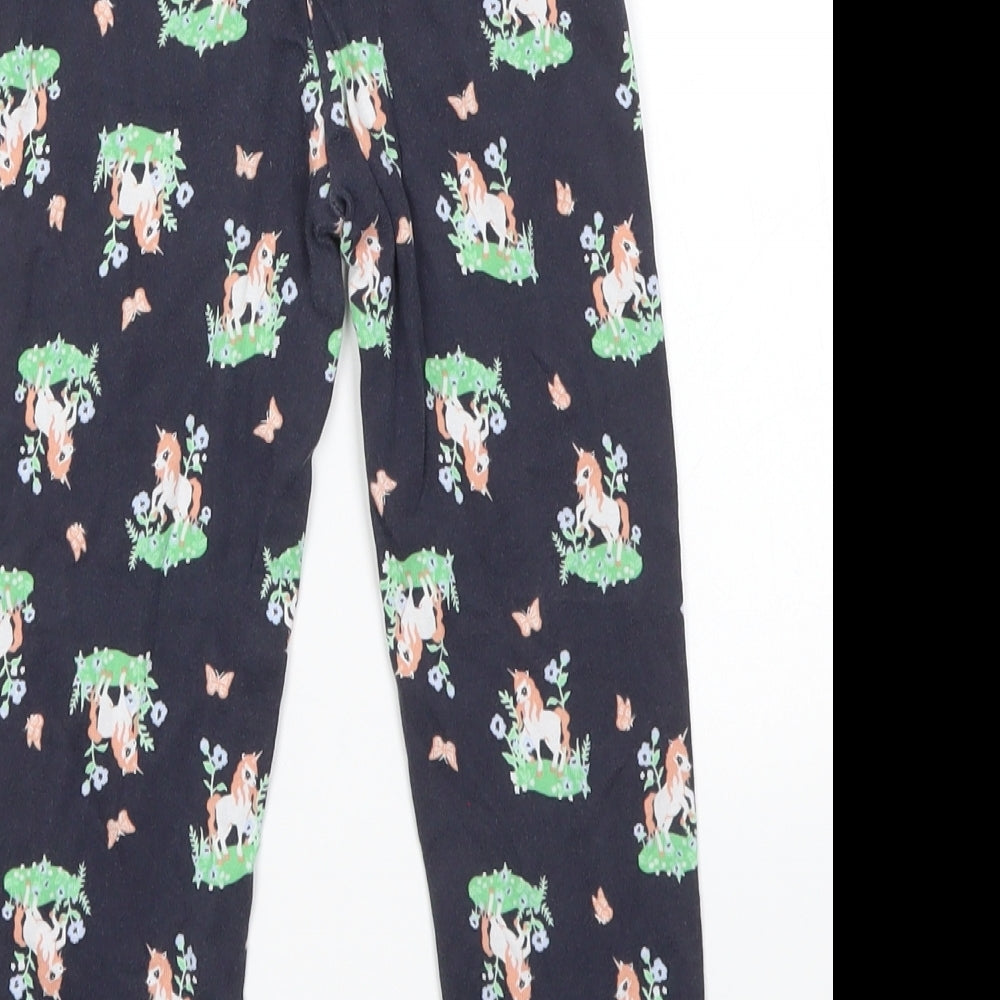 H&M Girls Blue Floral Capri Pyjama Pants Size 3-4 Years