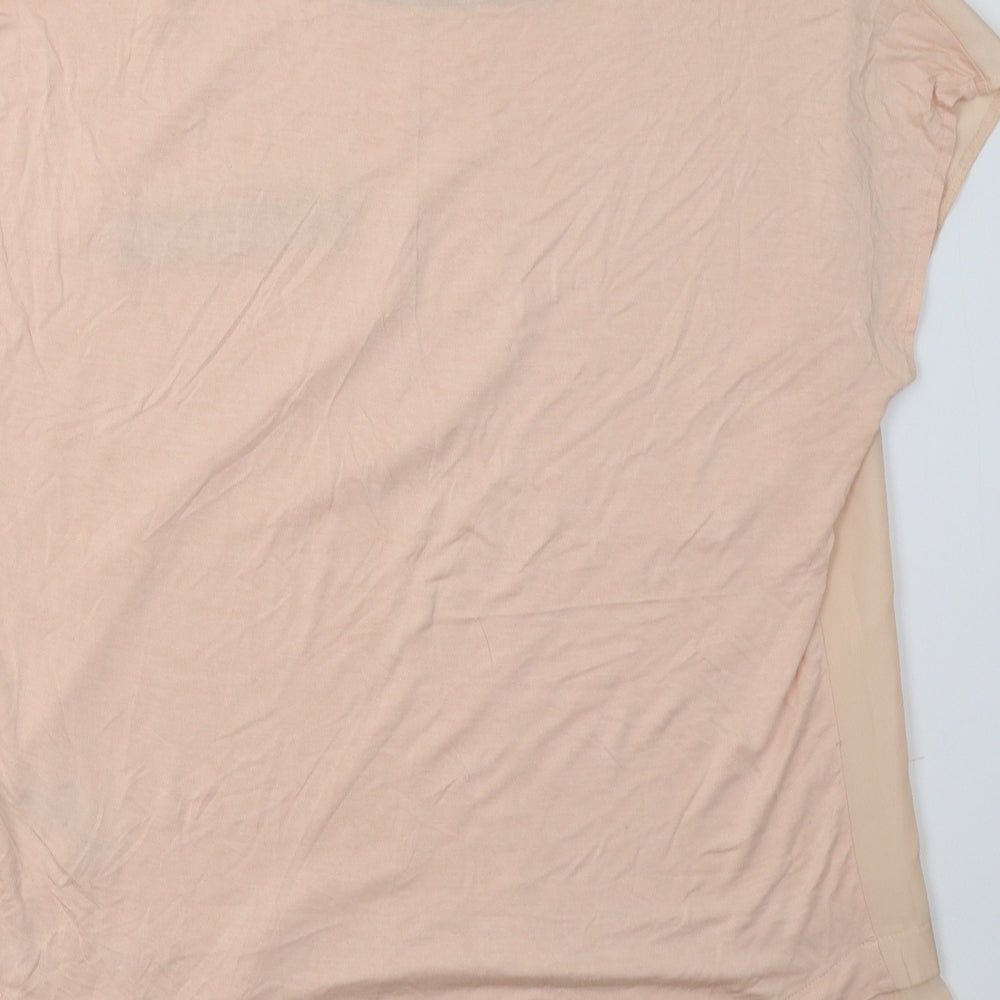 Oasis Womens Pink Basic Blouse Size L