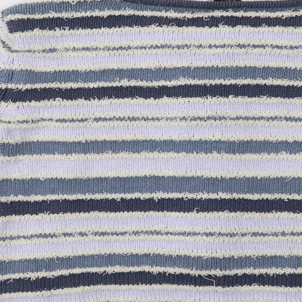 B.C. Best Connections Womens Blue Striped Jacket Size 14
